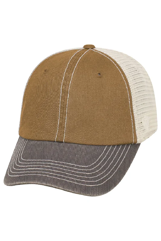 Mens hats with durable wear-J America Mens Offroad Snapback Hat - Copper