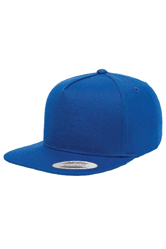 Mens hats for medium sizes-Yupoong Mens Adjustable Hat - Royal Blue