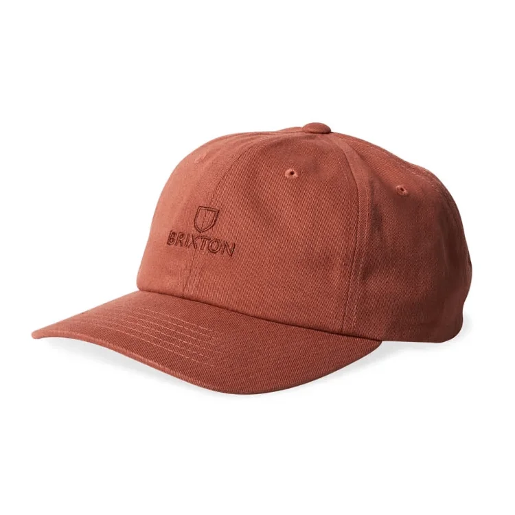 Beanies & Headbands for Small Heads-Brixton Alpha LP Cap - Marsala Red Vintage Wash