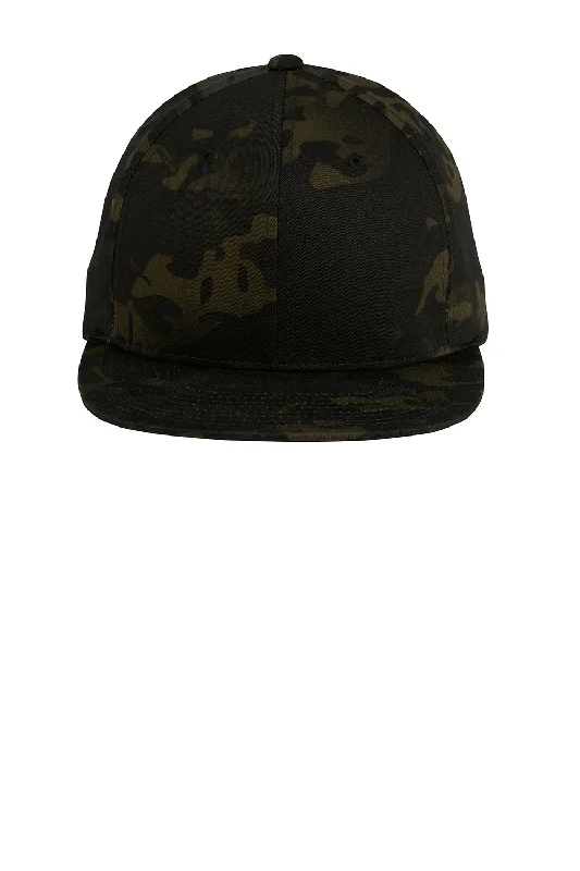 Mens hats with vivid designs-Sport-Tek Mens Adjustable Hat - Multicam Black