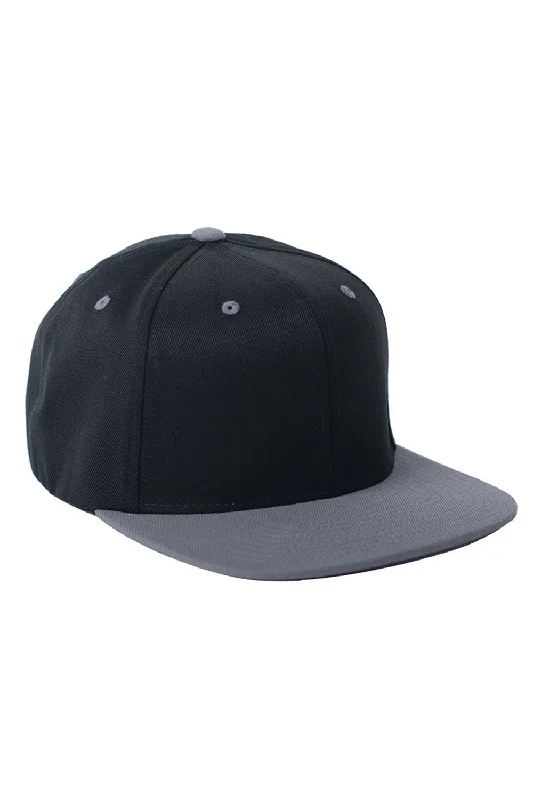 Mens hats with sweat-wicking-Flexfit Mens Adjustable Hat - Black/Grey