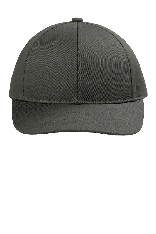 Mens hats with thick softness-Port Authority Mens Snapback Hat - Steel Grey