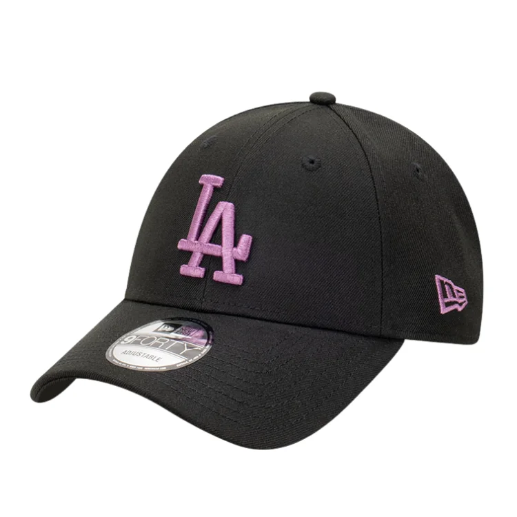 Beanies & Headbands for Scalp Warmth-New Era Los Angeles Dodgers 9FORTY Cap - Black/Purple Dusk