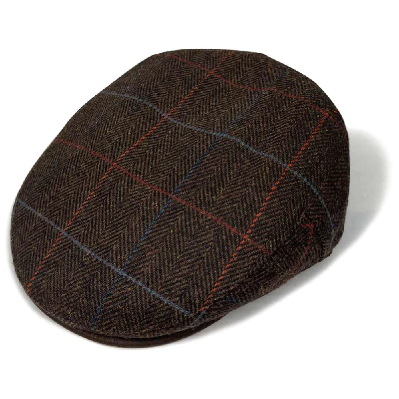 Beanies & Headbands with Nostalgic Prints-Saint Martin – Brown Plaid Ivy Cap