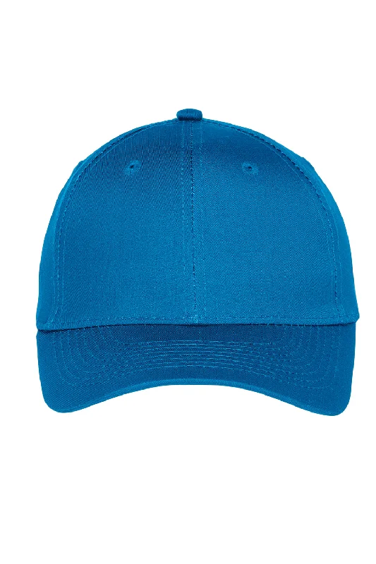 Mens hats for regular sizes-Port Authority Mens Moisture Wicking Adjustable Hat - Brilliant Blue