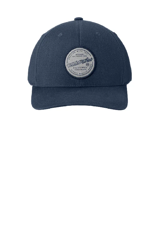 Mens hats for relaxing-TravisMathew Mens On Ice Patch Snapback Trucker Hat - Blue Nights