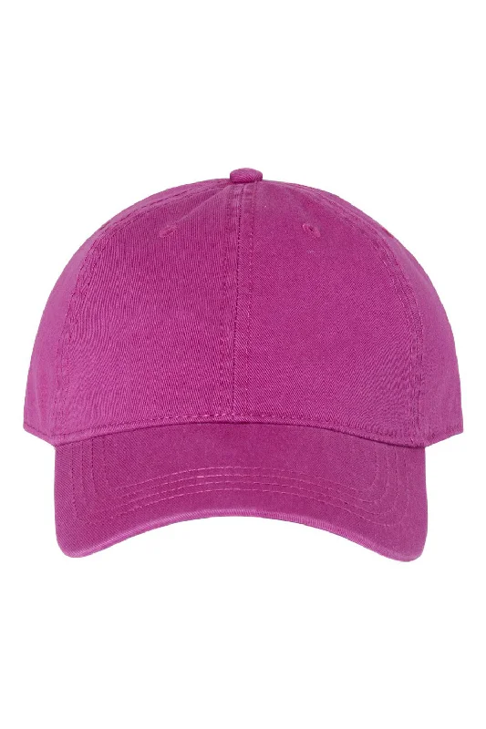 Mens hats for lazy days-Cap America Mens Relaxed Adjustable Dad Hat - Plum