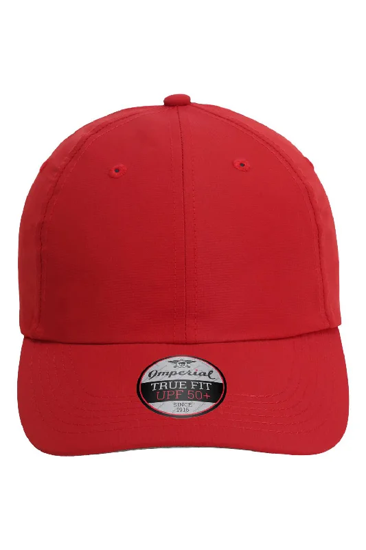 Mens hats for standard sizes-Imperial Mens The Original Performance Moisture Wicking Adjustable Hat - Cardinal Red