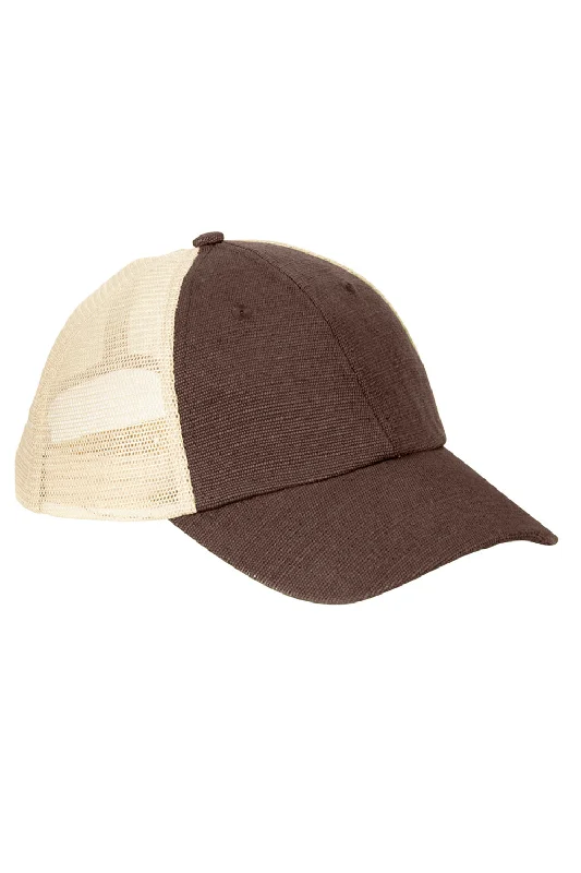 Mens hats for spring outings-Econscious Mens Adjustable Trucker Hat - Earth Brown/Oyster