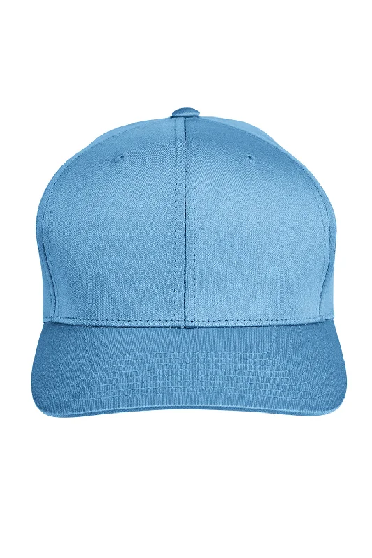 Mens hats with earthy tones-Team 365 Mens Zone Performance Moisture Wicking Snapback Hat - Light Blue