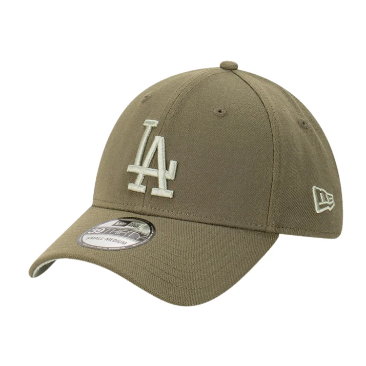 Beanies & Headbands with Double Layer-New Era Los Angeles Dodgers 39THIRTY Cap - New Olive/Everest Green