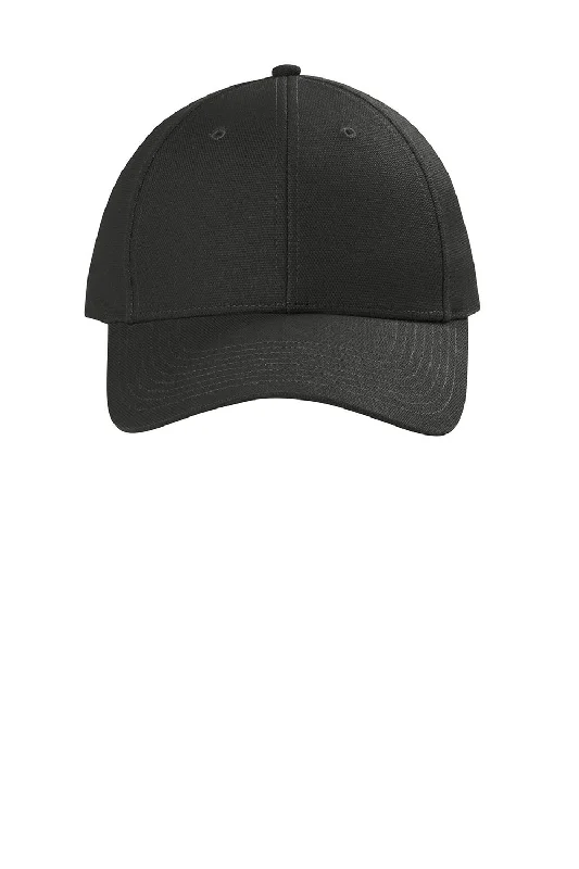 Mens hats for cardio sessions-CornerStone Mens Moisture Wicking Canvas Adjustable Hat - Black