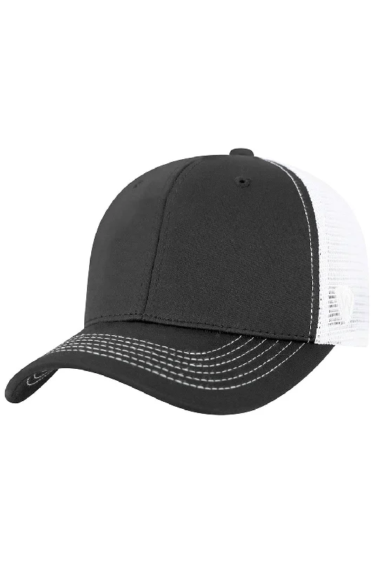 Mens hats with gentle softness-J America Mens Ranger Snapback Hat - Black/White