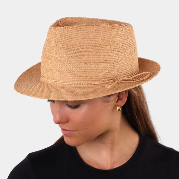 Beanies & Headbands with Extra Warmth-GC Hats Miami Raffia Trilby - Natural