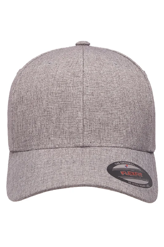 Mens hats with chic style-Flexfit Mens Heatherlight Stretch Fit Hat - Grey Melange