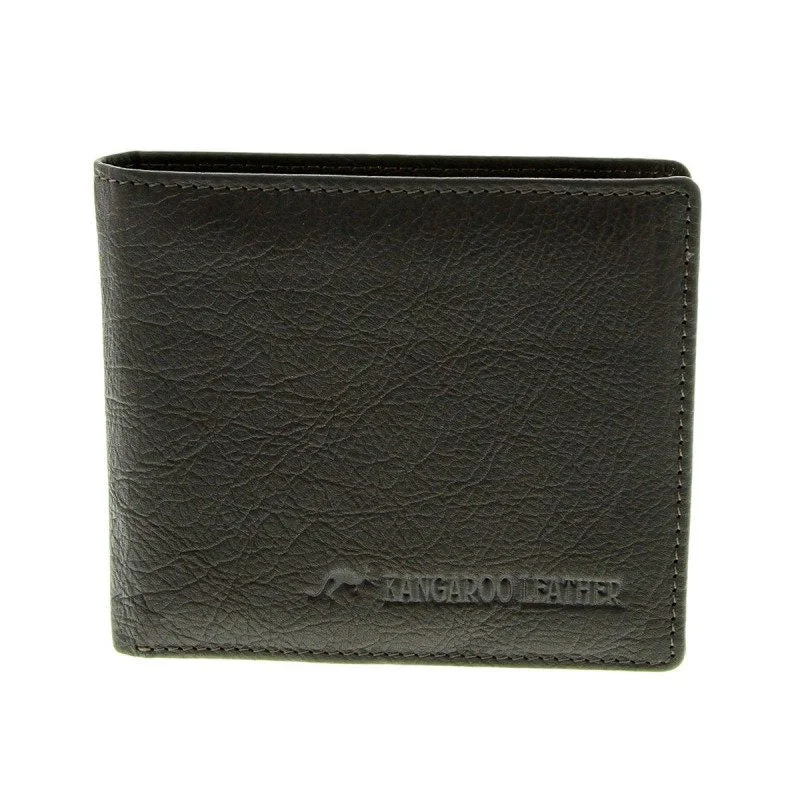 Beanies & Headbands for Snow Days-Barmah Kangaroo Leather 1 Fold Wallet - Black