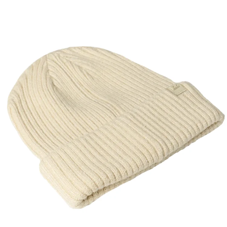 Beanies & Headbands with Simple Style-Uflex Unisex Fishermans Beanie - Cream