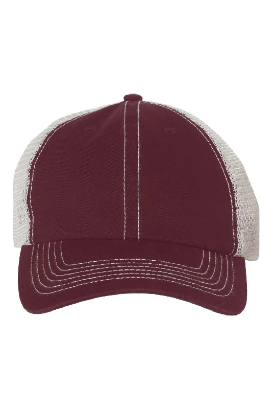 Mens hats for rugby-47 Brand Mens Trawler Snapback Hat - Dark Maroon/Stone