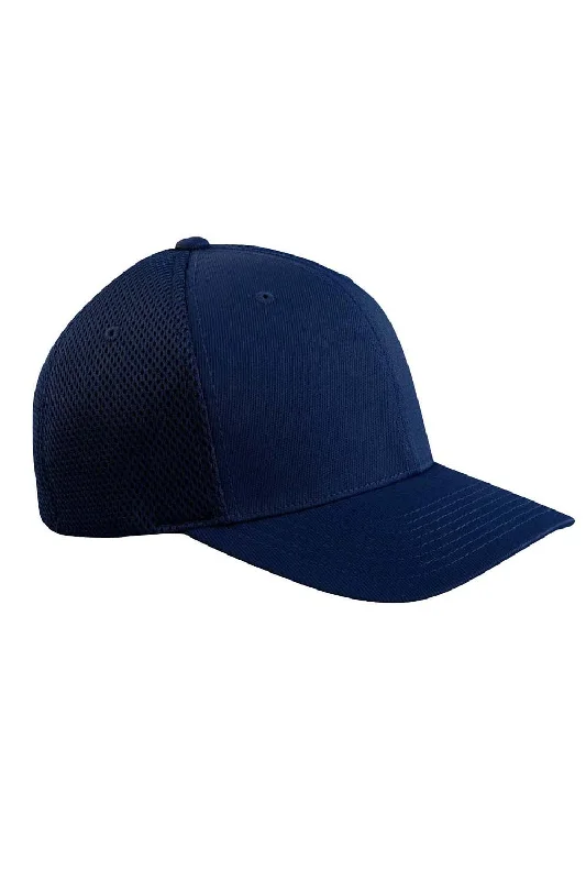 Mens hats for long runs-Flexfit Mens Stretch Fit Hat - Navy Blue