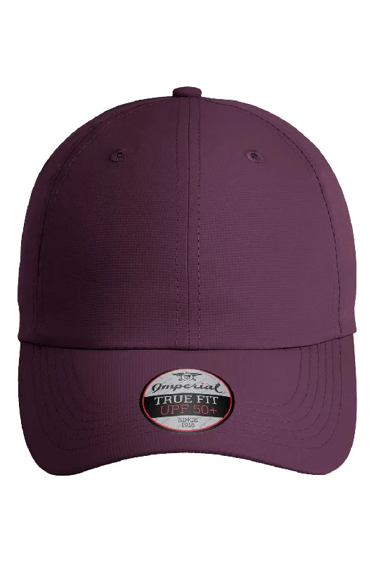 Mens hats with vivid prints-Imperial Mens The Original Performance Moisture Wicking Adjustable Hat - Aubergine Purple