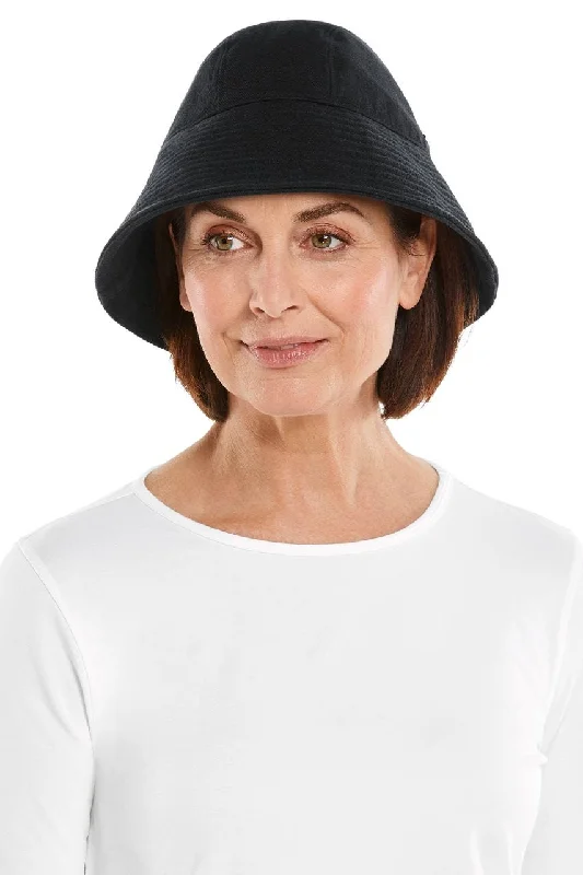 bucket hats for casual sunny day style-Katia Cotton Bucket Hat | Black