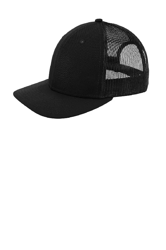 Mens hats with soft tones-New Era Mens Low Profile Snapback Trucker Hat - Black