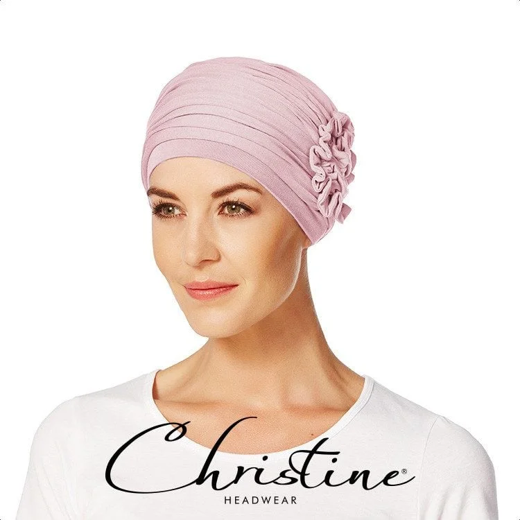 Beanies & Headbands for Cold Heat-Christine Lotus Bamboo Turban - Pale Pink