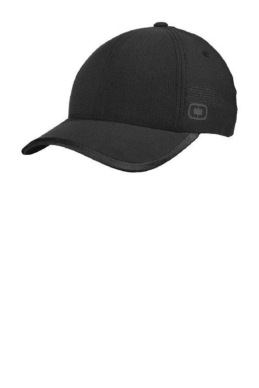 Mens hats with quick-dry fabric-Ogio Mens Adjustable Hat - Blacktop