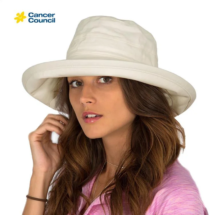 Beanies & Headbands for Hard Labor-Cancer Council Ladies Essential Traveller Hat - Natural