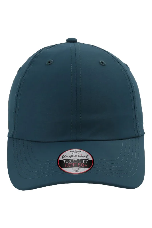 Mens hats for agility training-Imperial Mens The Original Performance Moisture Wicking Adjustable Hat - Petrol Blue