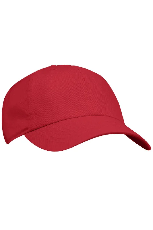 Mens hats with gentle texture-Champion Mens Classic Washed Twill Adjustable Hat - Red - Closeout