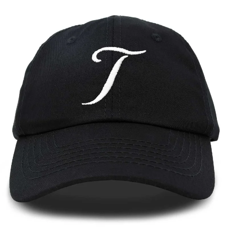 Beanies & Headbands for Bold Style-Dalix Initial Letter T Hat