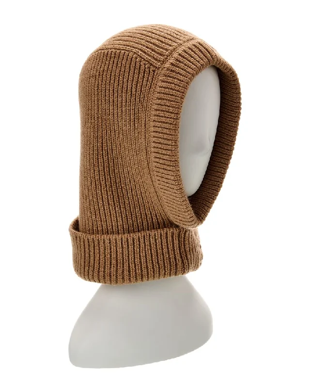 Wool hats for wintertime trekking-FENDI Ribbed Wool & Cashmere-Blend Balaclava