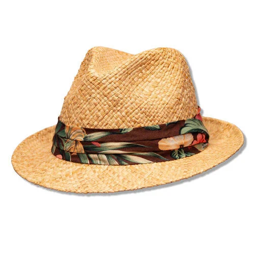 Beanies & Headbands with Low Profile-Saint Martin - Tropical Straw Fedora