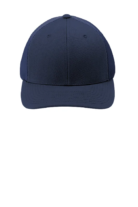 Mens hats with thick softness-Sport-Tek Mens Stretch Fit Hat - True Navy Blue