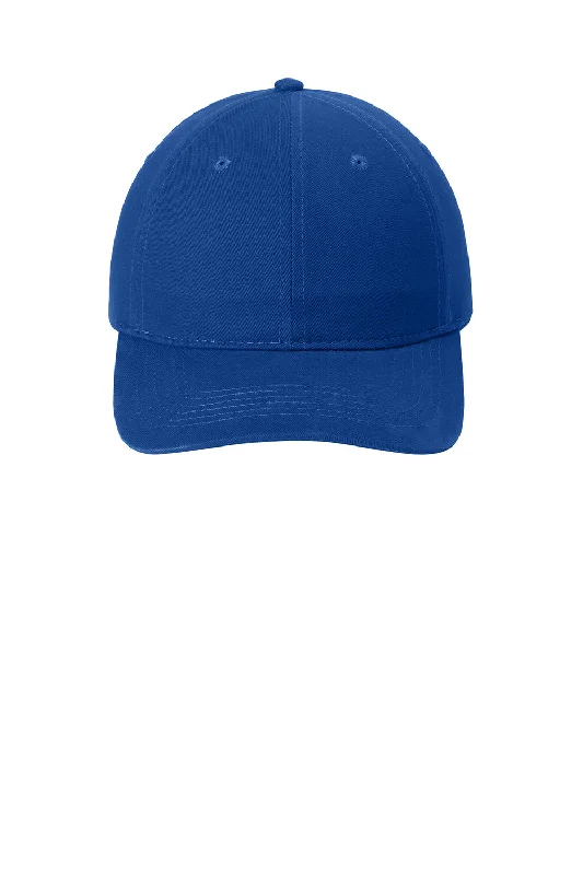 Mens hats for cold mornings-Port & Company Mens Brushed Twill Adjustable Hat - Royal Blue