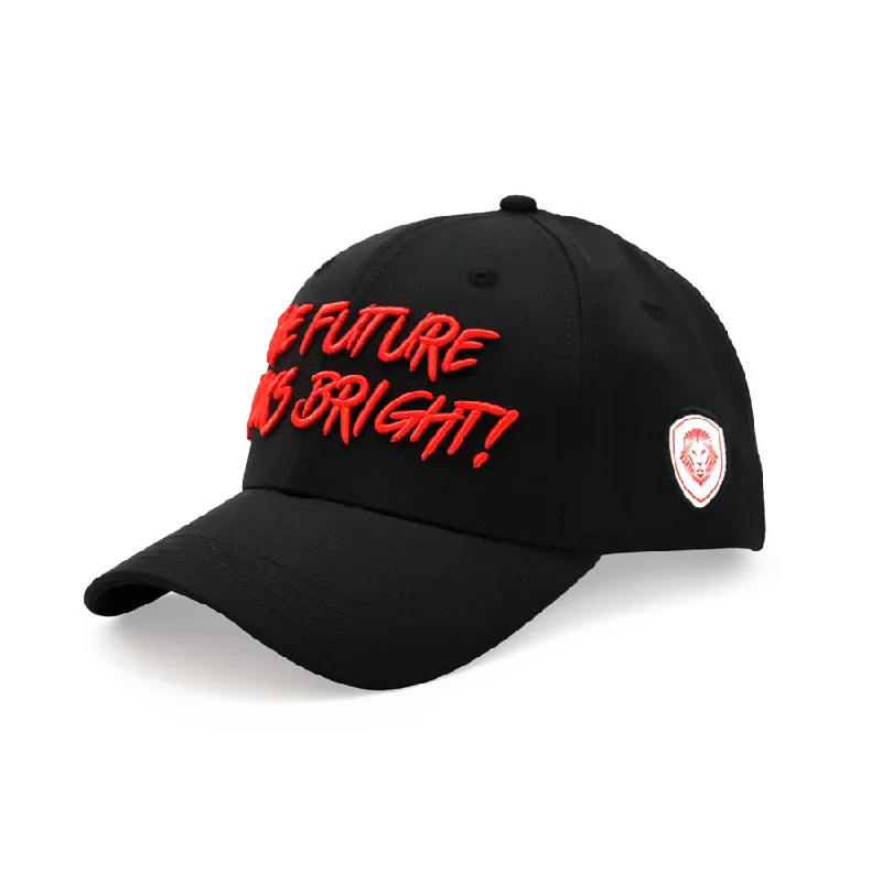 Beanies & Headbands with Tight Band-Future Looks Bright Black & Red Snapback hat