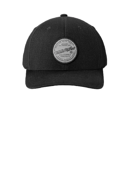 Mens hats for marathon running-TravisMathew Mens On Ice Patch Snapback Trucker Hat - Black