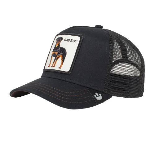 Beanies & Headbands for Long Runs-Goorin Brothers The Baddest Boy Trucker - Black