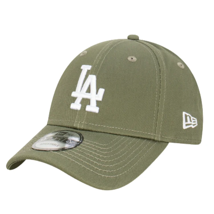 Beanies & Headbands for Windy Days-New Era Los Angeles Dodgers 9FORTY - New Olive