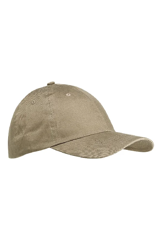 Mens hats for travel-Big Accessories Mens Brushed Twill Adjustable Hat - Khaki Brown