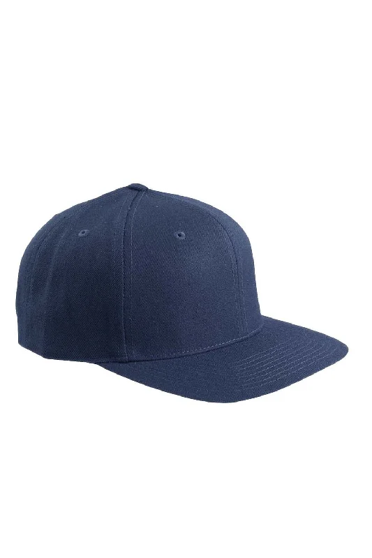 Mens hats for morning jogs-Yupoong Mens Adjustable Hat - Navy Blue