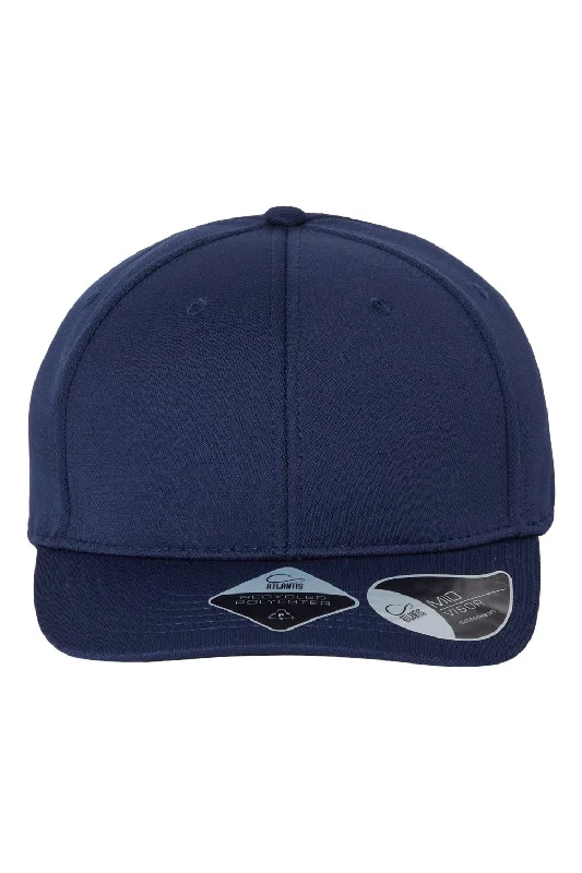 Mens hats for trendy looks-Atlantis Headwear Mens Sustainable Honeycomb Adjustable Hat - Navy Blue