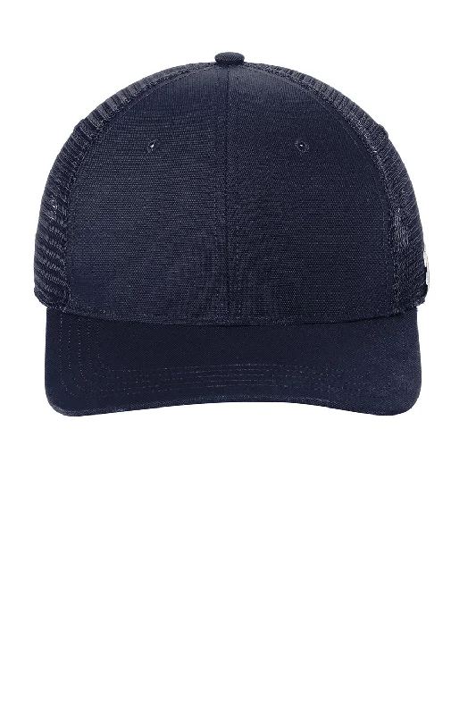 Mens hats with fun patterns-Carhartt Mens Moisture Wicking Canvas Mesh Back Hat - Navy Blue