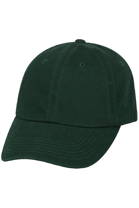 Mens hats with quick-dry fabric-J America Mens Adjustable Crew Hat - Forest Green