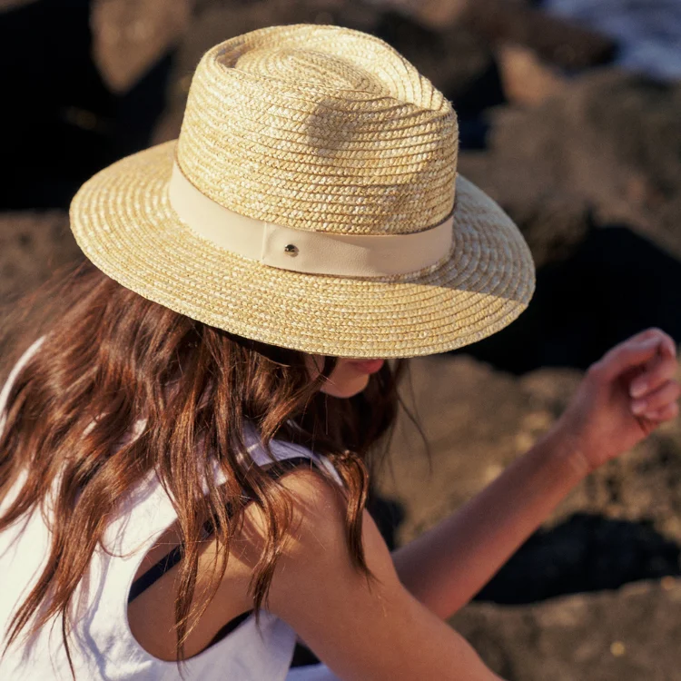 Beanies & Headbands with Flat Band-Ace Of Something Zira Fedora - White