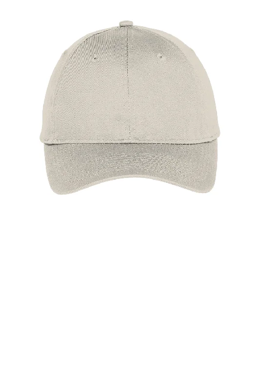 Mens hats with lightweight feel-Port & Company Mens Twill Adjustable Hat - Oyster