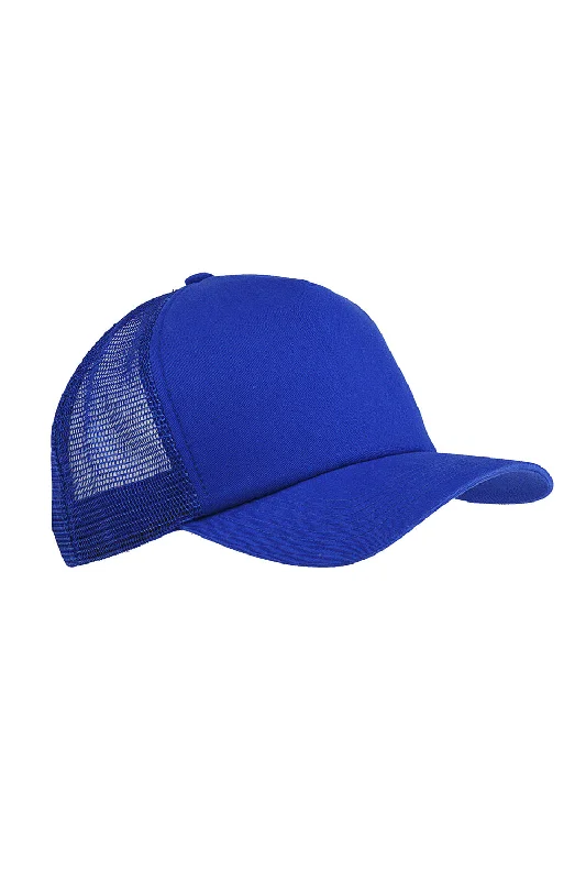 Mens hats with quirky patterns-Big Accessories Mens Adjustable Trucker Hat - Royal Blue