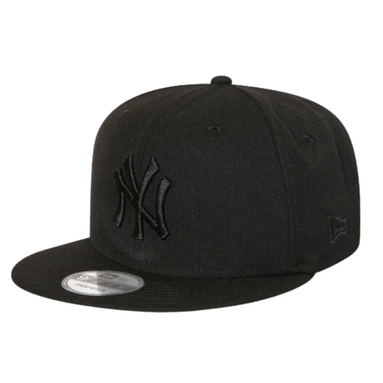 Beanies & Headbands with Snug Fit-New Era New York Yankees 9FIFTY Snapback Cap - Black/Black