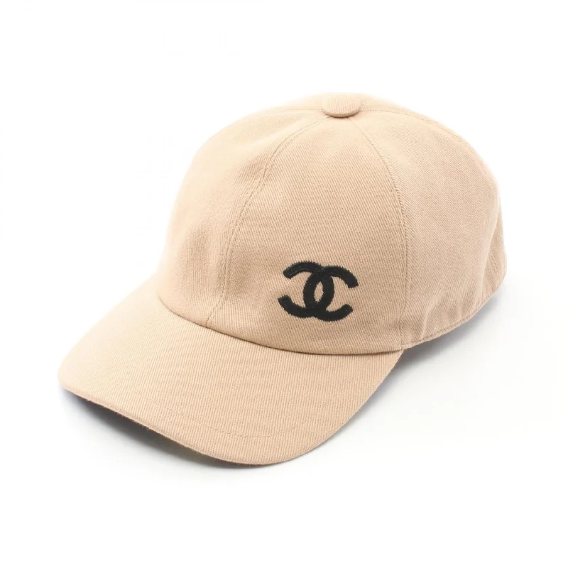 Chanel Coco Mark Cotton Cap Beige